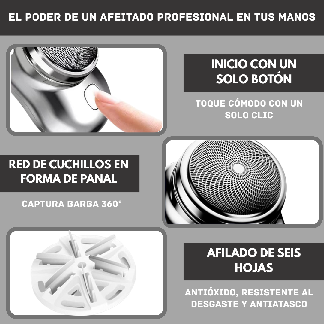 BLADEX | AFEITADO PRECISO Y RÁPIDO + CARGADOR USB INCLUIDO